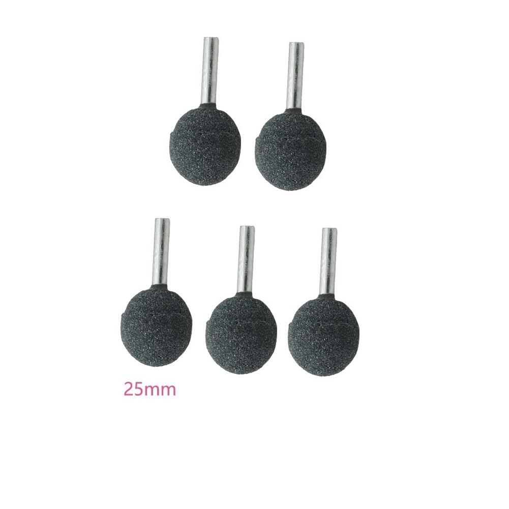 Power Tools Grinding Head Burr Drill Bit Set Carving Ceramic Mounted Point Good Coaxiality 16/20/25/30mm 5PCS Ball Shape