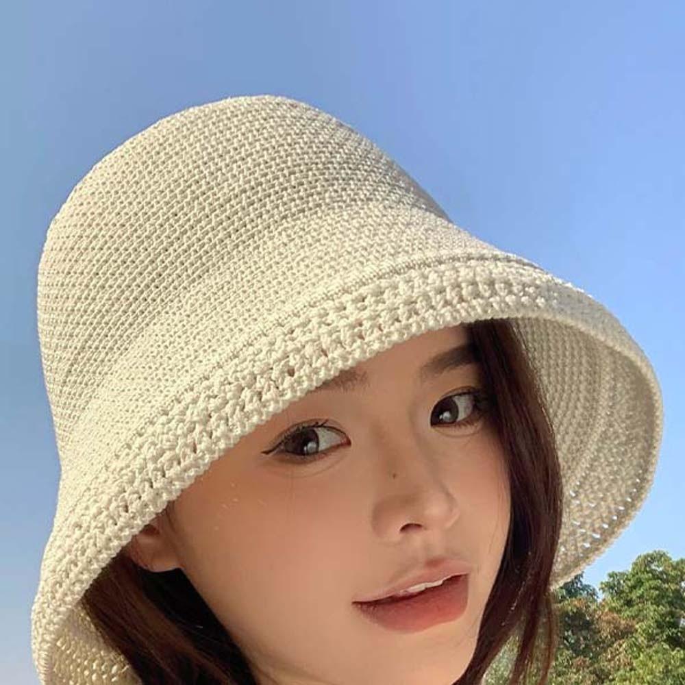 Lightweight Folding Straw Hat Breathable Woven Sun Cap Elegant Vacation Beach Cap Seaside Travel