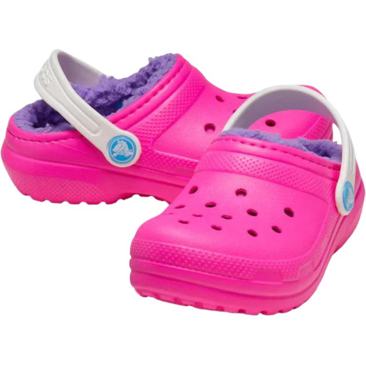 Crocs Classic Lined Versatile Comfortable Non-Slip Durable Low-Top Kids Sandals Kids sandals Pink 207010-6TX