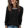2025 Autumn and Winter New Round Neck Raglan Sleeves Solid Color T-shirt Patchwork Hoodie Top