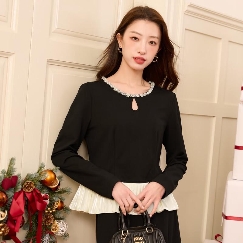 Sancai Plus Size Winter Two-Piece Top & A-Line Skirt Set