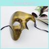 Halloween Male Masquerade Mask With Half Face Design For Adults Cosplay Party