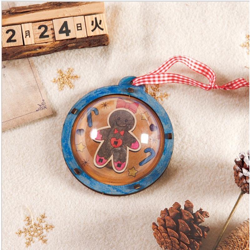 

Рождественский подарок своими руками из дерева Рождественский шар Подвеска для детского сада Рождественский подарок Украшение Игрушка cookie man