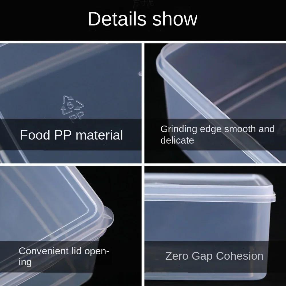 Resuable Transparent Storag Box Rectangular Multifunctional Kitchen Storage Box Food Grade Food Sealed Case Kitchen Organizer