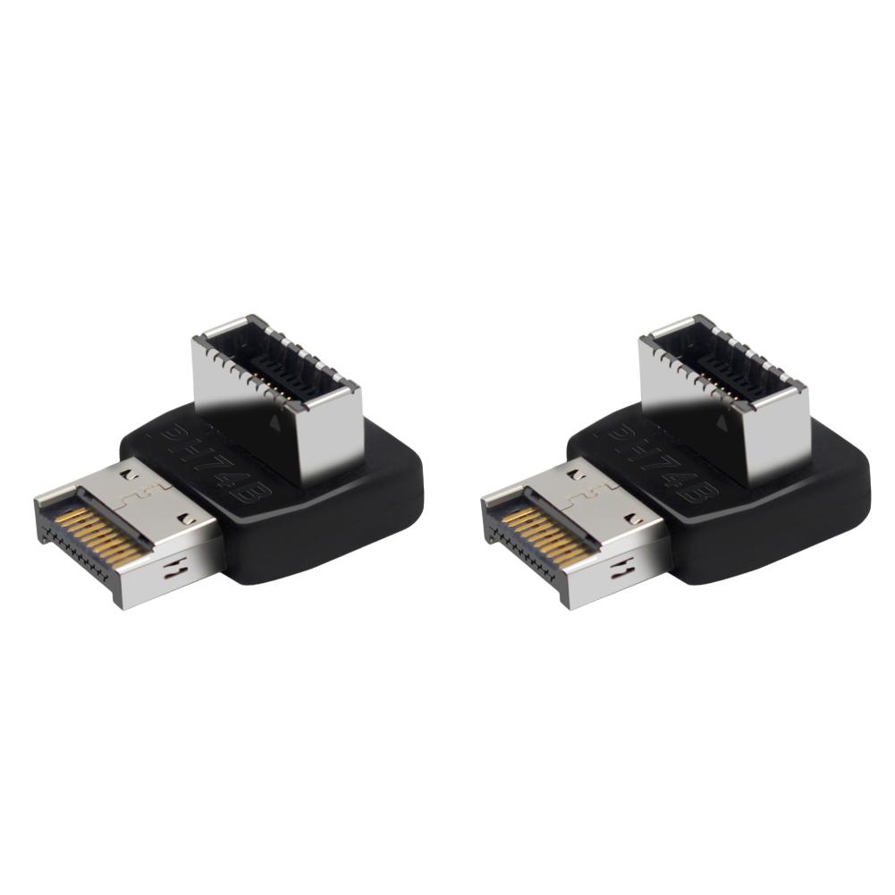 USB 3.1 Type E 90 Degree Converter Front USB C Header Adapter Vertical  Type E Header Converter for PC Motherboard