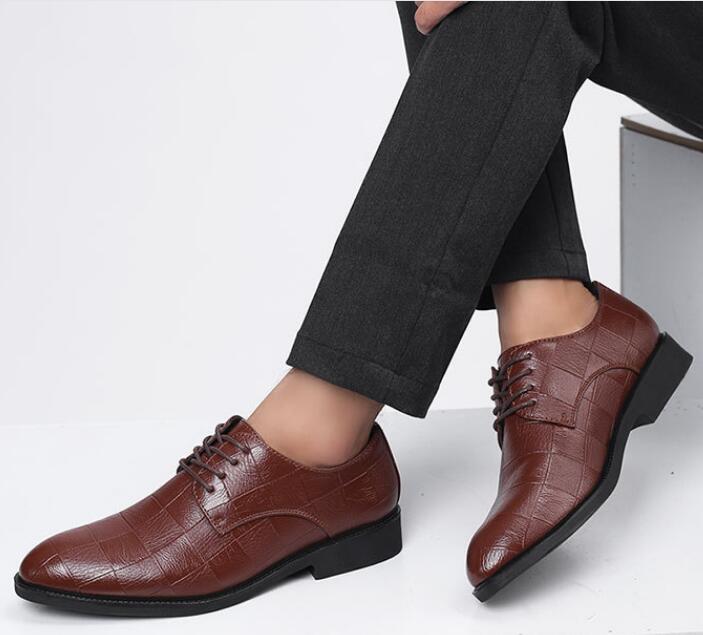 Autumn spring new leather shoes men's business dress shoes large size 48 wedding party  shoes  sapato social masculino H139