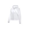Li Ning Plain Woven Warm Loose Hooded Long Sleeve Jacket Women Outerwear White AFDT304-4