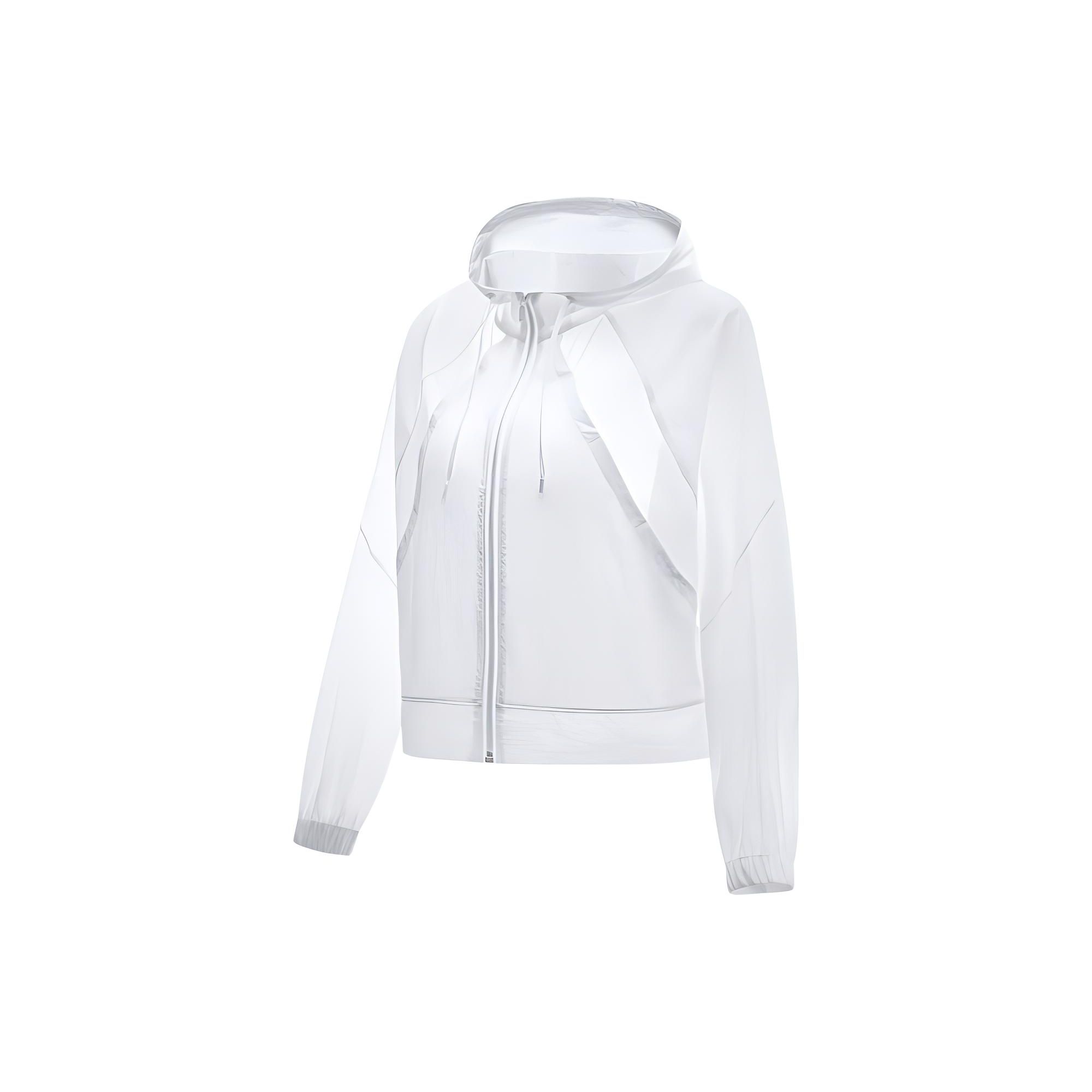 Li Ning Plain Woven Warm Loose Hooded Long Sleeve Jacket Women Upperwear White AFDT304-4 XXL