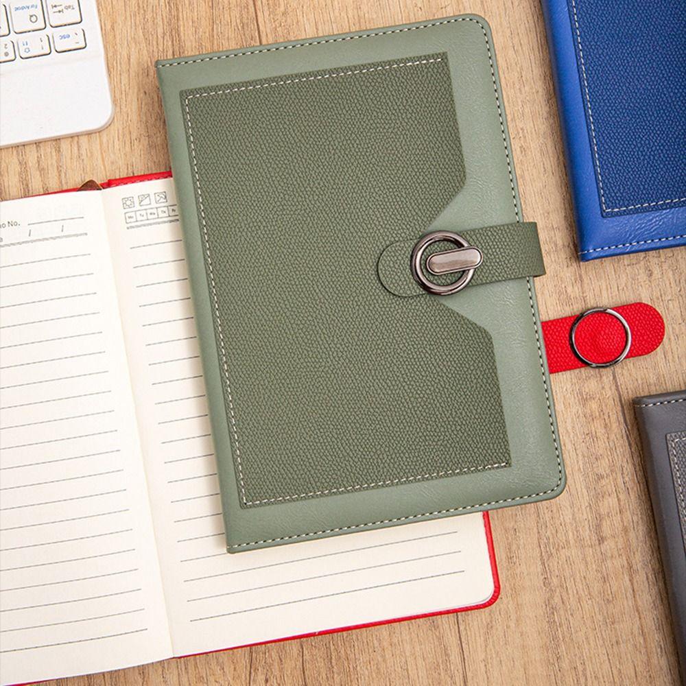 200 Pages A5 Notebook PU Leather Cover Diary Notepad Business Office Notebook  Agenda Organizer