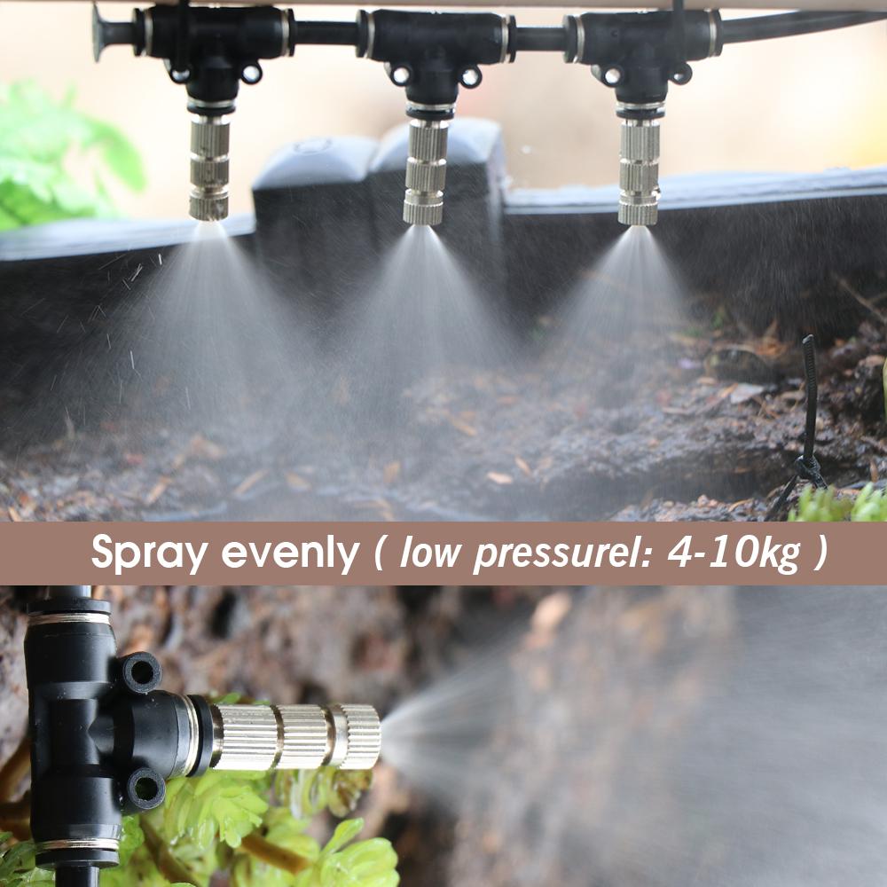 1box/50pcs 0.15-0.8mm Low-pressure Misting Nozzles Built-in Filter Fine Atomization Sprayer Quick Push Garden Irrigation Cooling
