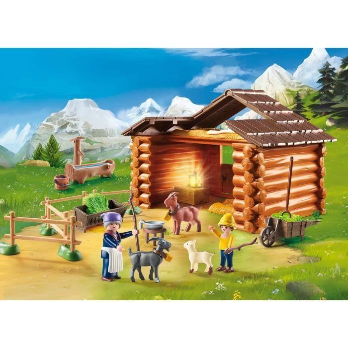 PLAYMOBIL - Heidi - Peter Avec Étable De Chèvres - 47 Pièces - Pour Enfants À Partir De 4 Ans