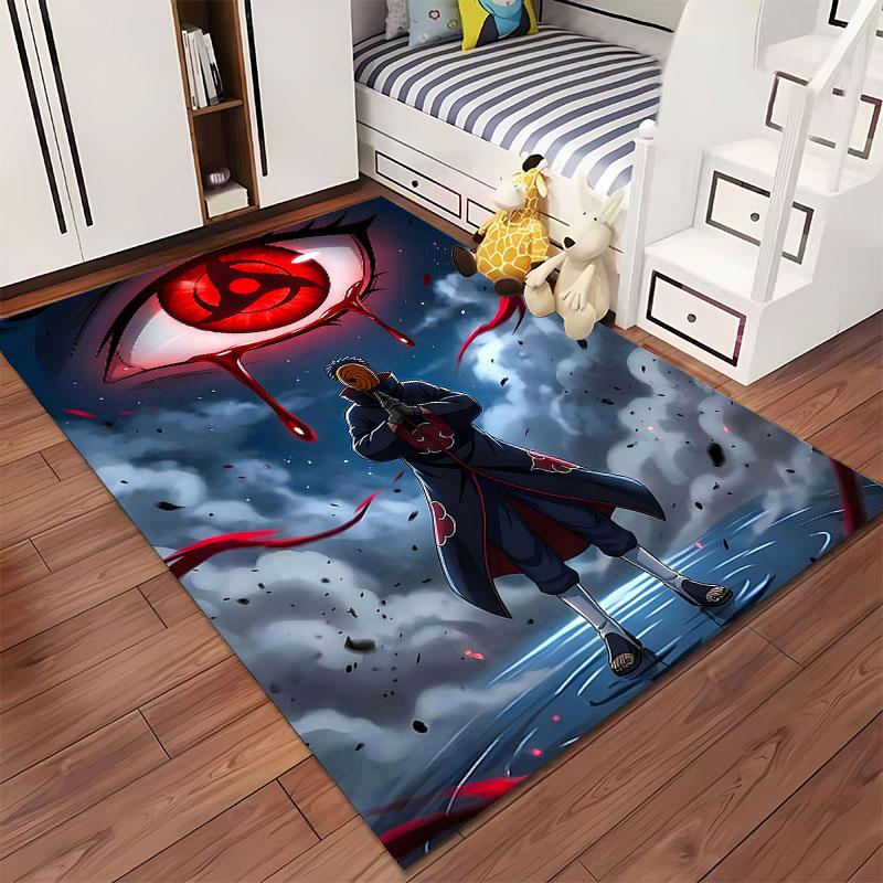 Red Eye Anime Warrior Carpet suitable as a non-slip mat for the living room or bedroom sofa