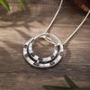 Luxury Hot-selling Enamel Color Hollow Geometric Ring Pendant, Simple Personality Women's High-end Ring Necklace