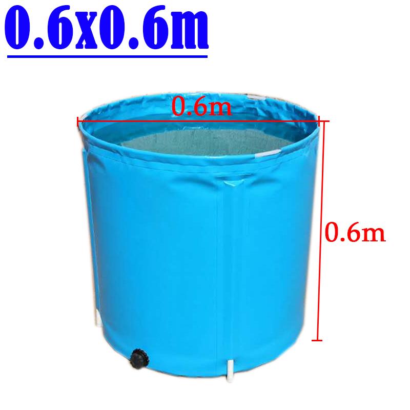 Outdoor Bathtub Thicken PVC Canvas Fish Tank Movable Circular Children's Swimming Pool Foldable Fish Fry Breeding Water Tank