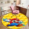 Super Mario Print Round Rug, Washable Floor Carpet, For Entryway Dorm Laundry Room Office Study, Home Decor Birthday Christmas Gift