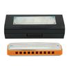 10‑Hole Harmonica Blues Db Key Harp Portable Musical Instrument Beginner PracticeOrange
