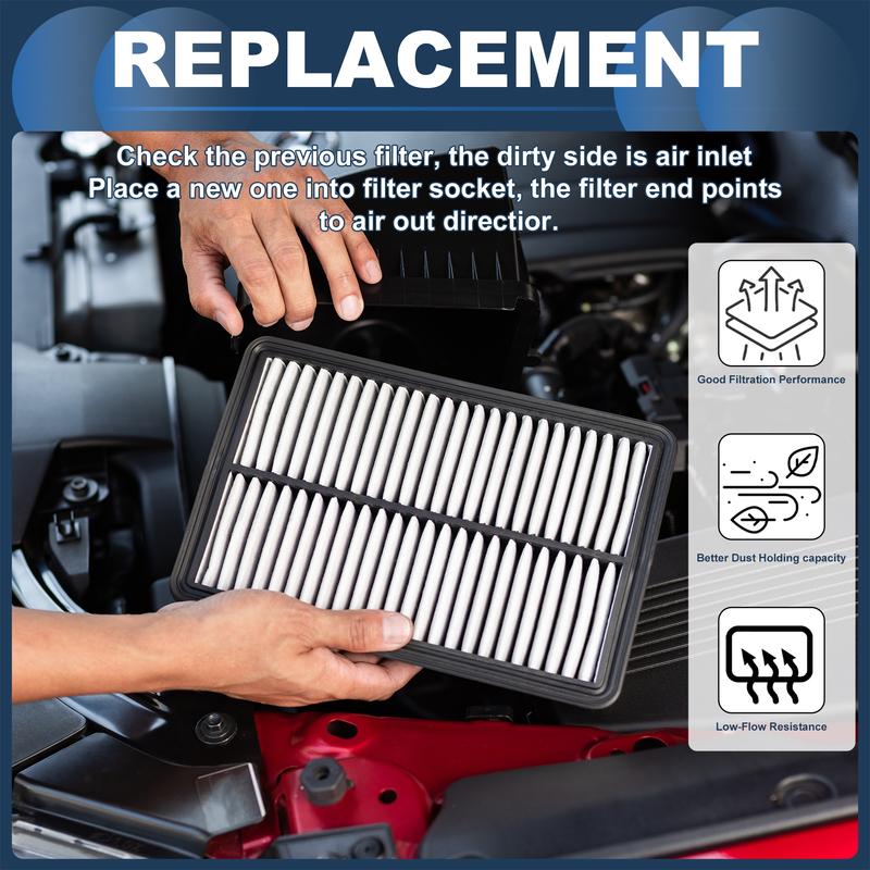 X Autohaux Engine Air Filter No.16546AA090 for Subaru Outback 2.5L 2005-2009 2 Pcs