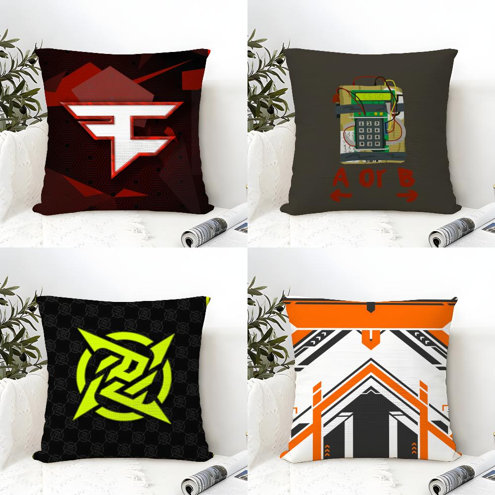 Game CCS Team Cushion Cover Eco Linen Pillow Case DoubleSided Print Breathable Durable Hidden Zipper Home Decor Gift