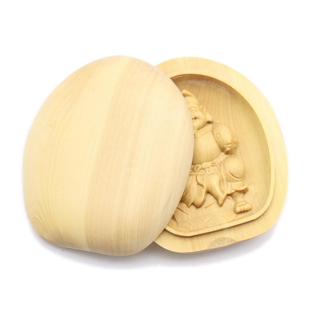 Kurita's Special Guardian Buddha Statue: Ebisu (Lotus-Shaped Incense Holder Buddha [Pocket Buddha]) Guardian Buddha for Business (5.7cm High, 4.8cm
