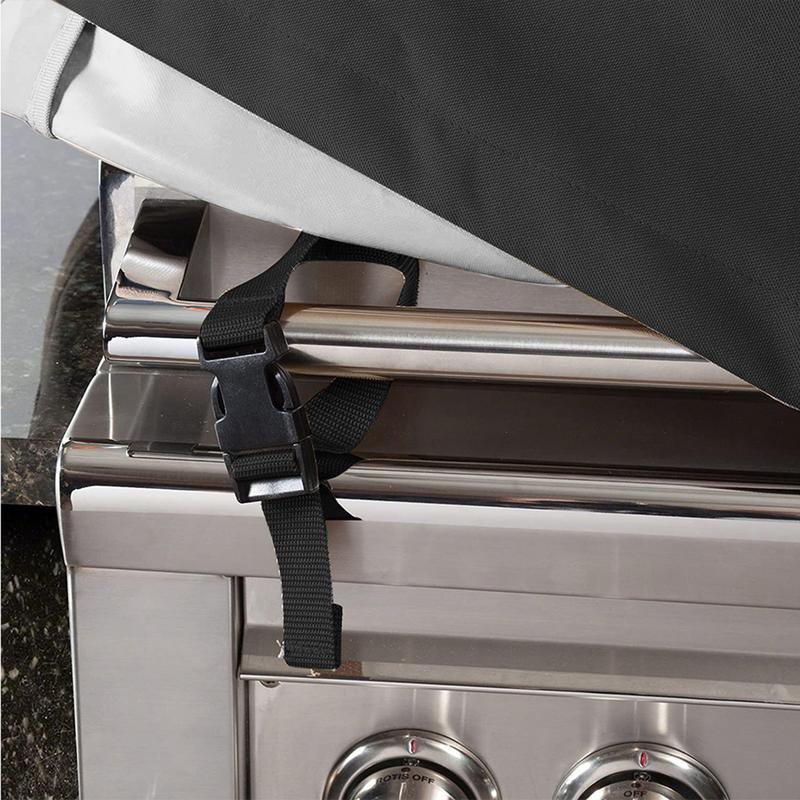 BBQ Grill Top Cover Water Resistant Built In Grill Cover Dust Cover 210D Oxford Cloth Barbecue Grill Cover Camping Accessories