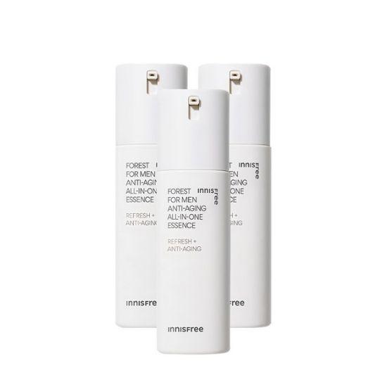 Innisfree Forest For Men Anti‑Aging All‑in‑One Essence 100ml 3‑Pack Multi‑Function Hydrating Skincare for Men