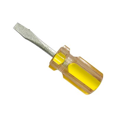 Mini Dual-purpose Small Screwdriver Dual-purpose Matching Cross Shaped Radish Head Short Fat Single Use Transparent Screwdriver