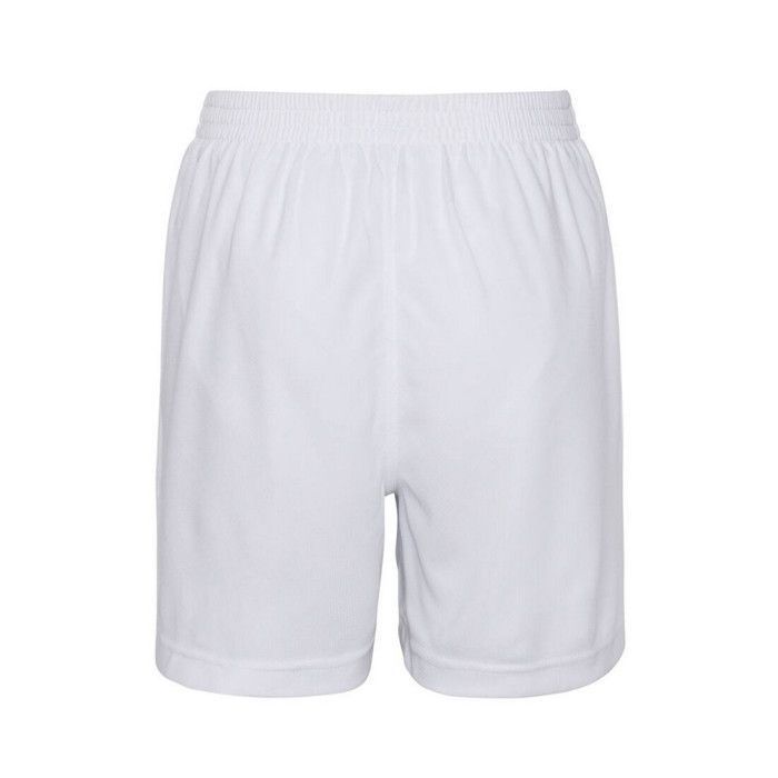 Just Cool Men's Sports Shorts Side Pockets White - - White
