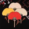 Exquisite Rice Paper Fan Chinese Style Ginkgo Round Fan Props For Photographs Hand Fan Home Decoration Calligraphy Crafts