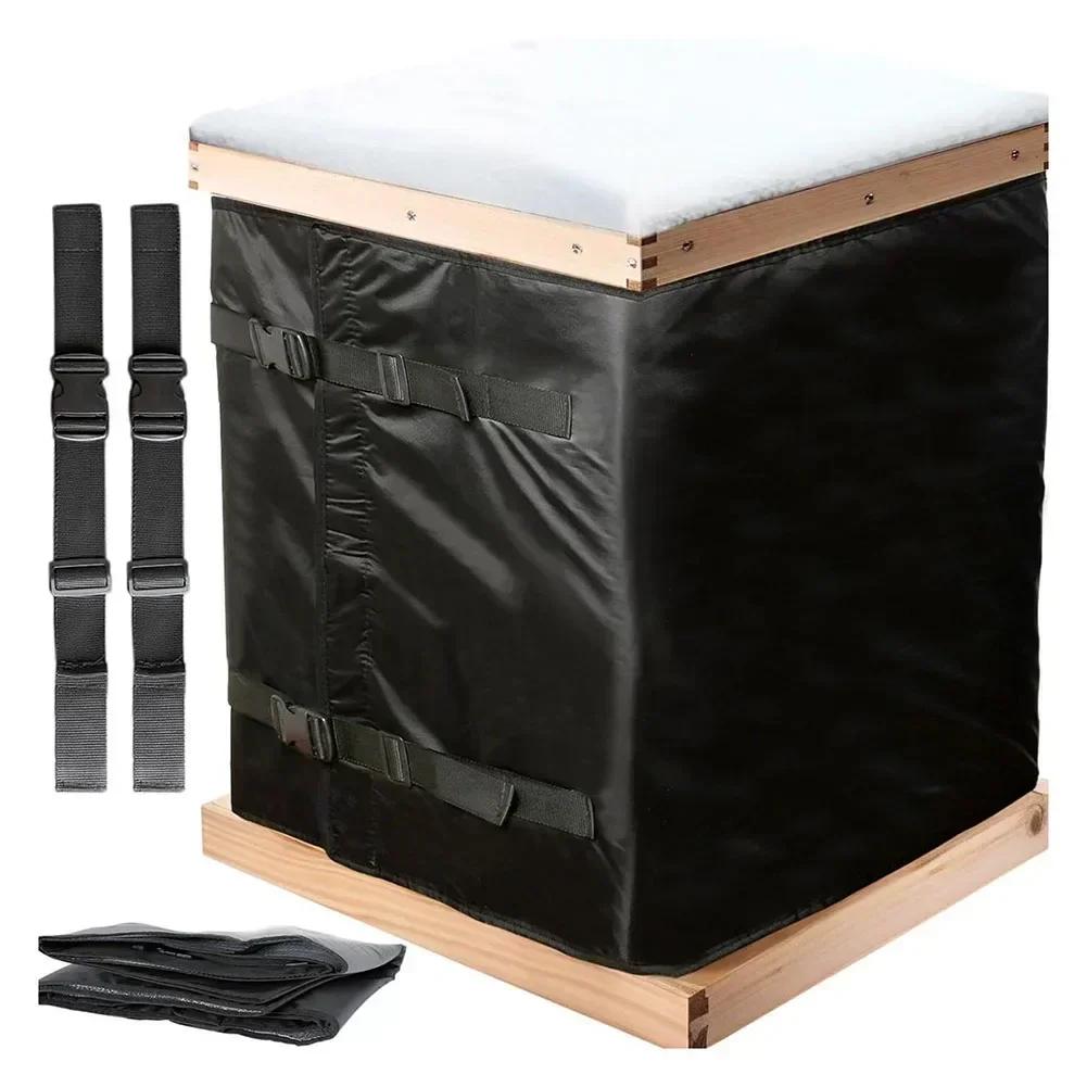 Waterproof Winter Beehive Cover with Adjustable Fit Insulation for Outdoor Bee Box Protection 600D Oxford Cloth Pearl Cotton