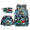 Tongtongsahur cartoon primary school students backpack three-piece set abstract foreign Shanhaijing children's schoolbag L