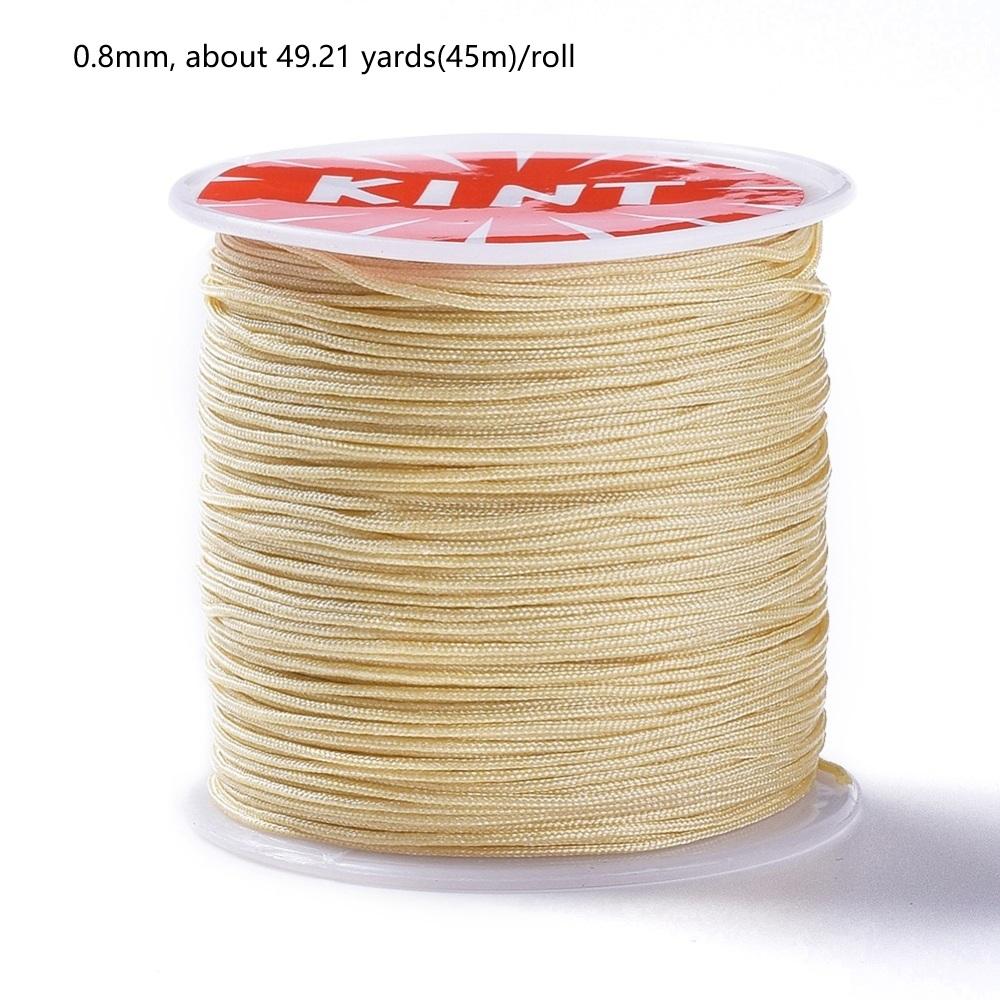 1Roll 100m/roll 0.8mm Nylon Thread Cord Bracelet String Chinese Knotting Cord Red Thread Beading Braided Ornament for DIY