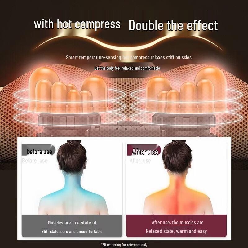 AUX Portable Shiatsu Neck and Body Massager CN plug (adapter included)