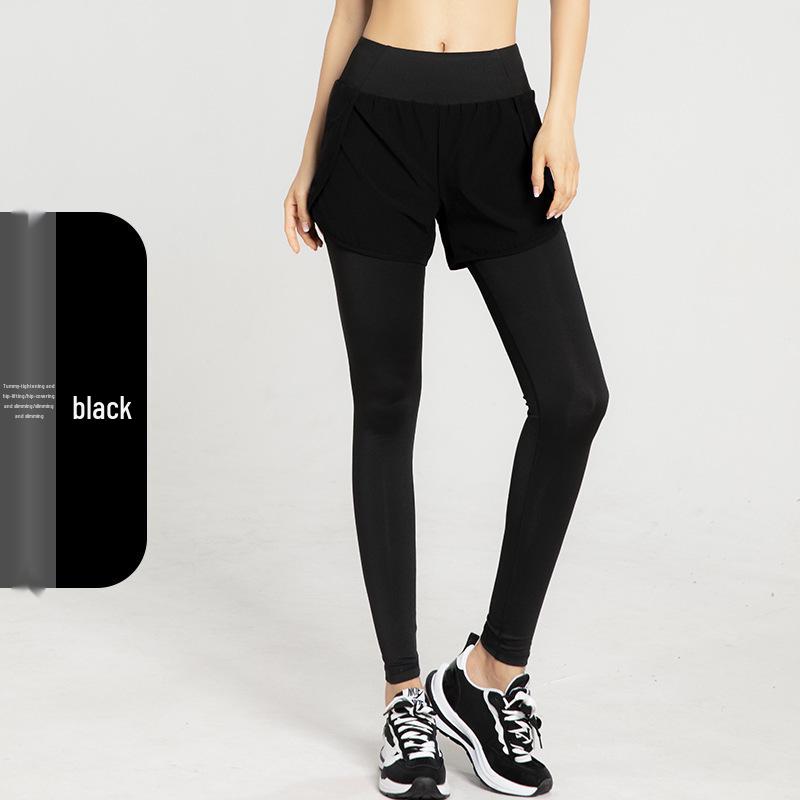 Sport-Leggings zweiteilig mit hoher Taille, schnelltrocknend und mit Taschen