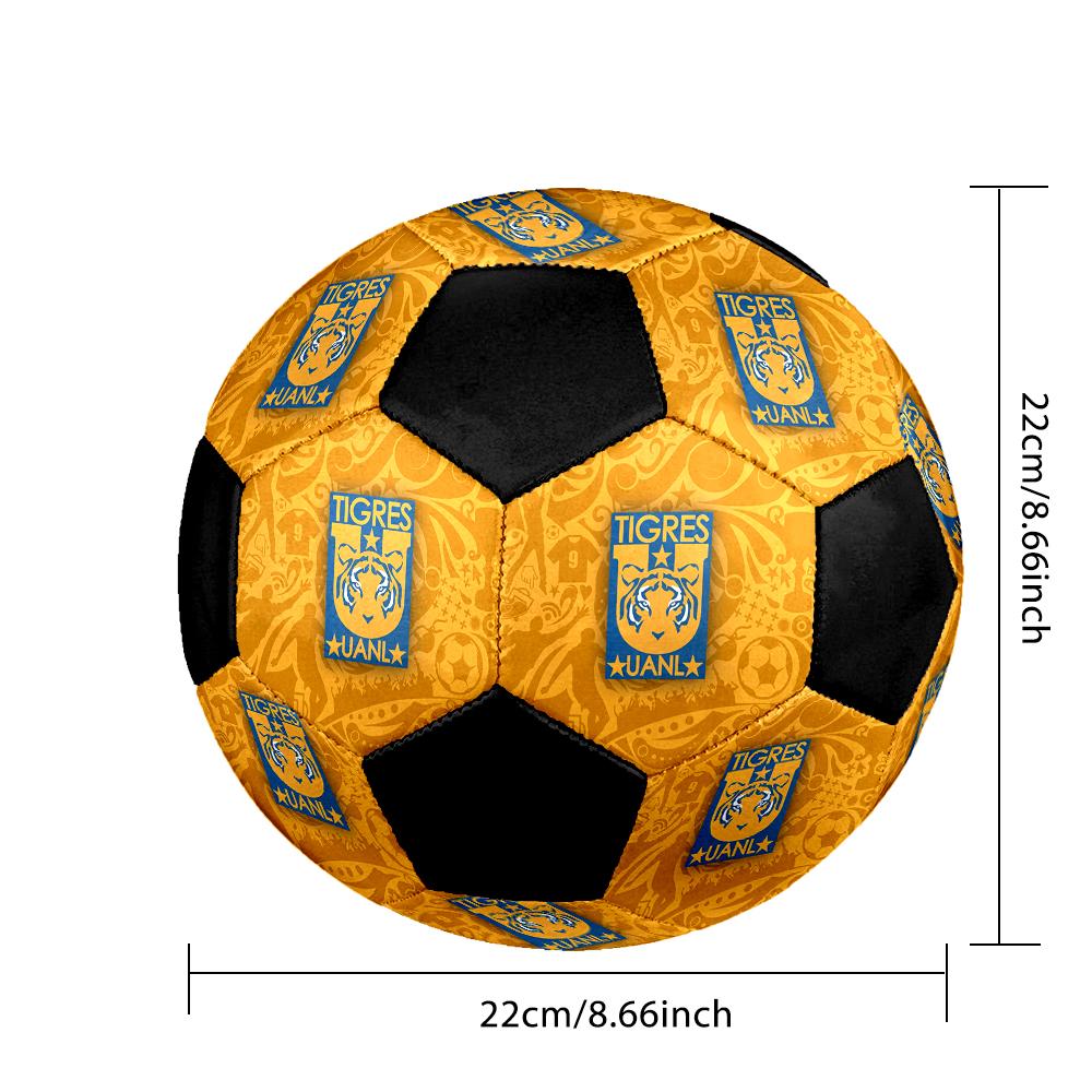 SIZE 5 León FC Soccer Ball Colorful All Ages Machine Stitched PVC Competition Ready Durable High-Bounce