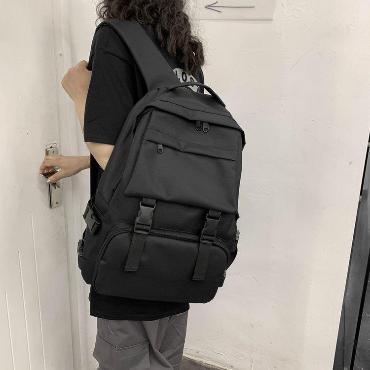 New Men's Simple Backpack Casual Large-capacity Travel Female Student Schoolbag Tooling Backpack