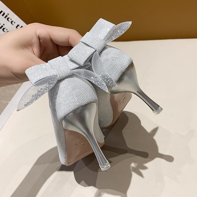 Mode Arbeitsschuhe Damen Weiche Sohle Bequeme Passform Schuhe Einzelne Schuhe Schlanke Absätze Hohe Absätze Schuhe für Damen