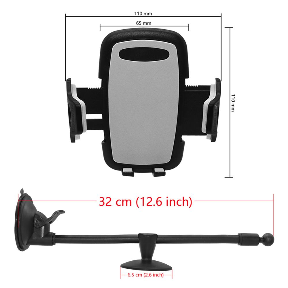 Xnyocn Universal Windshield Dashboard Flexible Long Arm Car Phone Stand Holder Mount For iPhone 13 12 11 Pro Max 8 Xiaomi Huawei