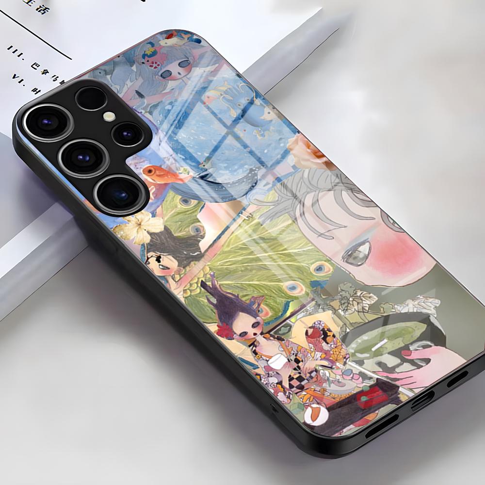 A-Aya T-Takano Art Phone Case For Samsung S26 S25 Edge Ultra S23 S22 S21 S20 Ultra Plus S24 Fe A54 A53 A25 Glass Cover