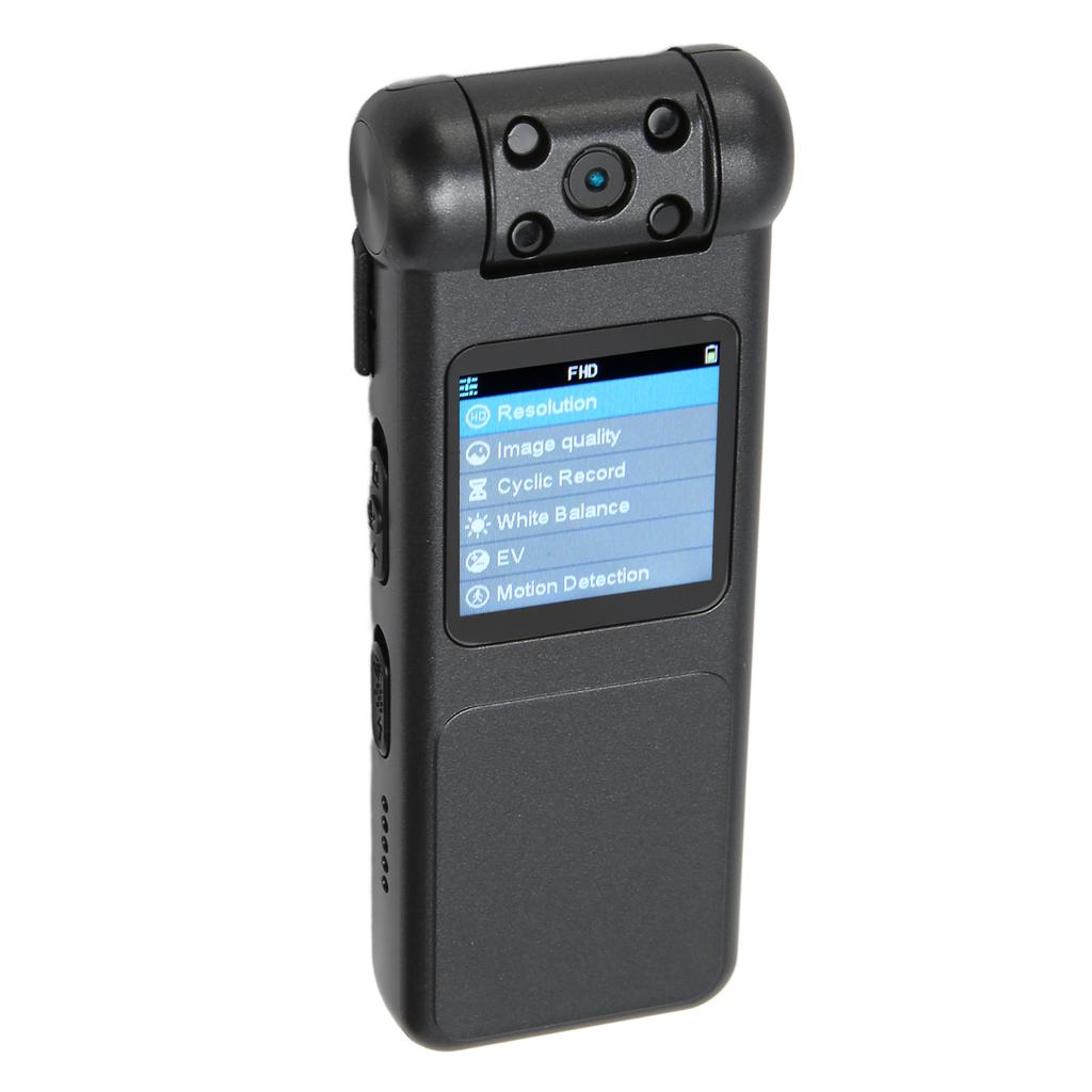 16G Portable Mini Camera Back Clip Magnetic Camera HD 1080P Sports Cameras with 180 Degree Rotating Lens