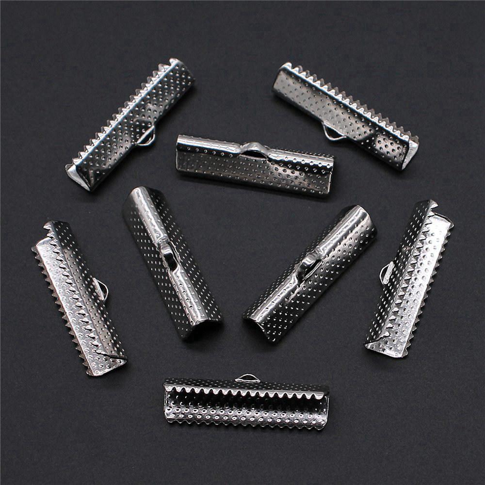 Bandenden Crimp-Clips Antikstil Zubehör für die Schmuckherstellung 8 Größen 4 Farben
