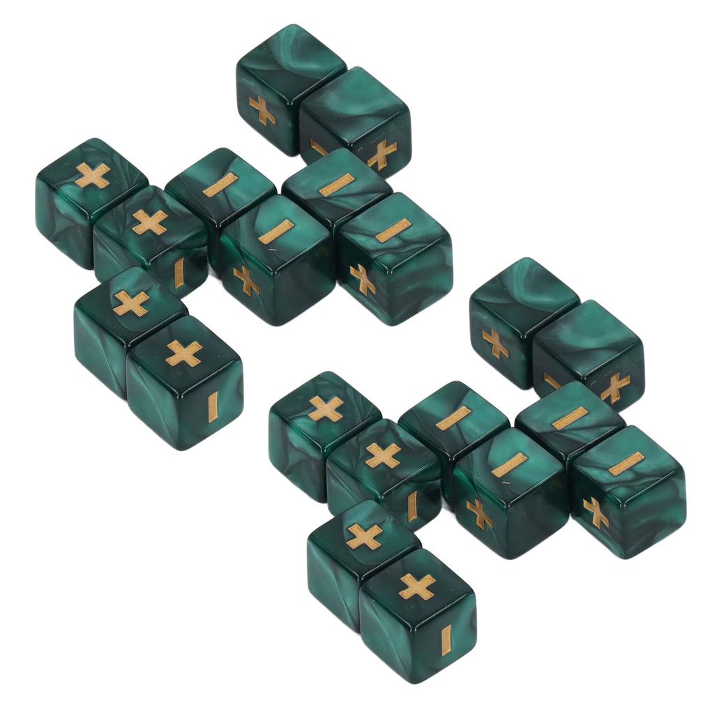 20Pcs 16mm Dice Set Math Operation Calculation Minus Sign Plus Toys for Kids Classroom Teaching