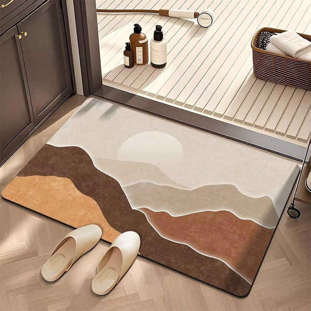 Bathroom Floor Mat Quick Drying Floor Mat Bathroom Carpet Dirt Resistant Wear-resistant Easy To Maintain Mat