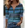 Women's Casual Zipper Long Sleeve T-Shirt