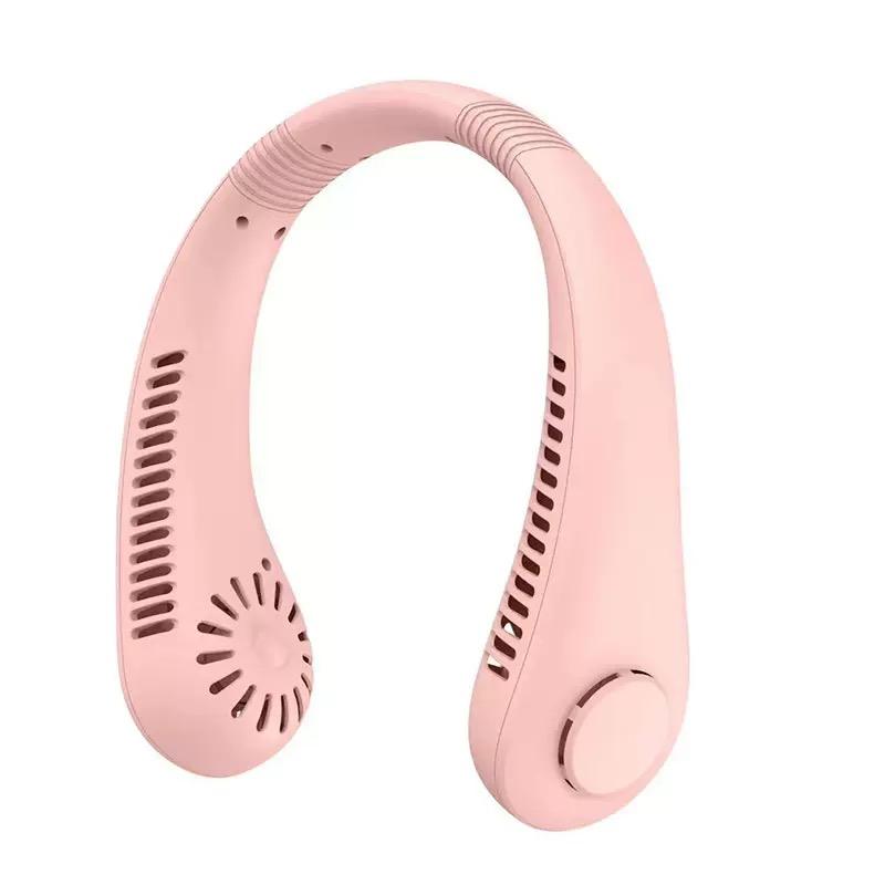 G5 USB Mechanical Control Hanging Neck Bladeless Hand-free Cooler Fan for Outdoor Sports and Car Use