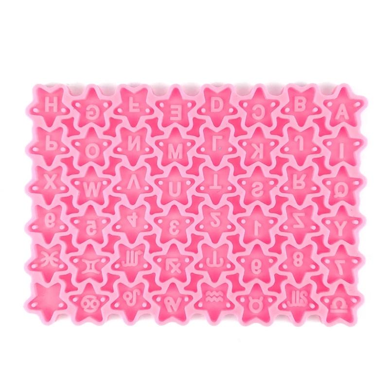 

3D Star Letter Silicone Molds Epoxy Resin Casting Mold Craft Earrings Pendant Mold DIY Keychain Jewelry Pendant Tool