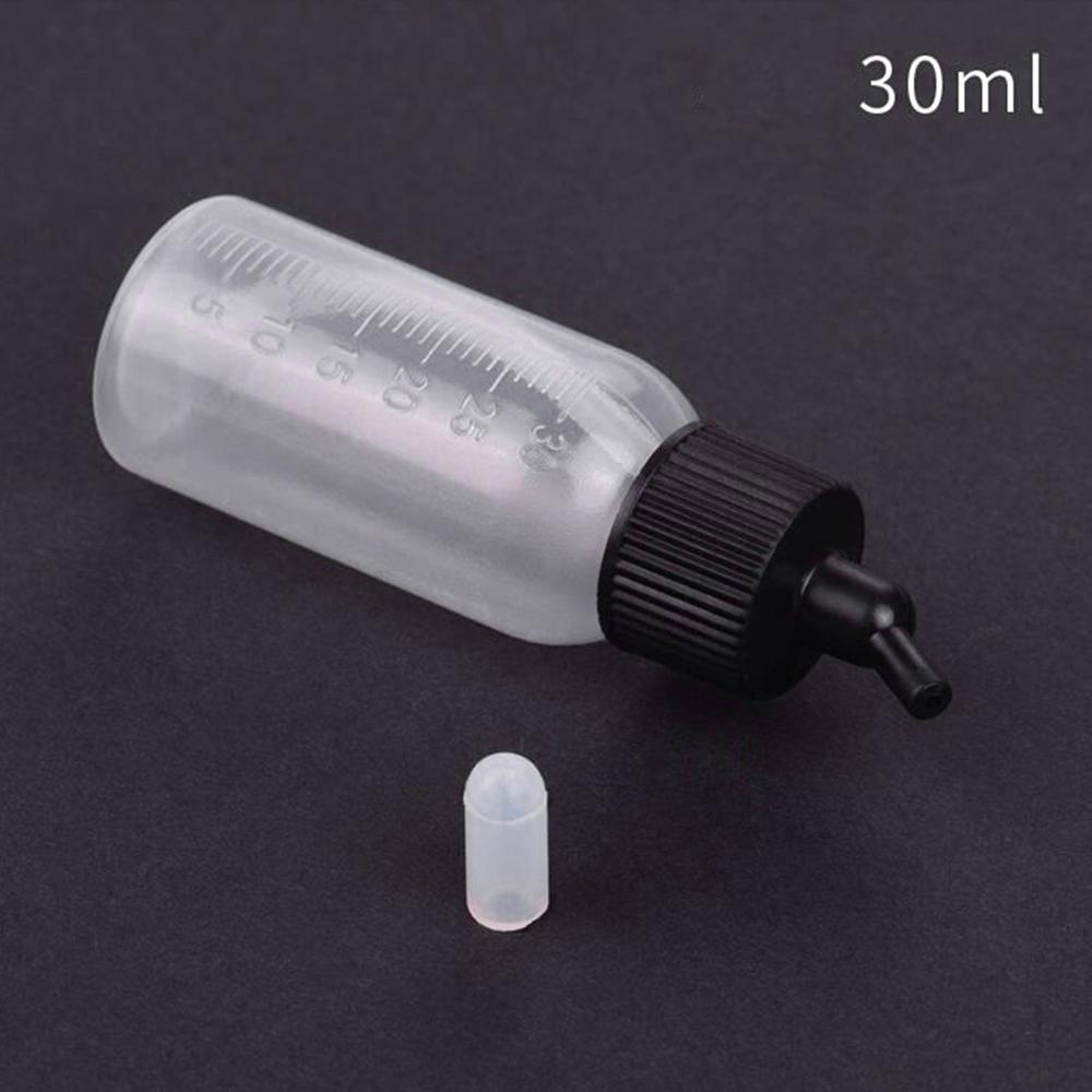 Box of 10-Each 1.2-Ounce(35 ) Brush Bottles Paint Storage Bottles PP Jar and Cover with Scale Line -proof for Dual-Action Siphon Feed Brus