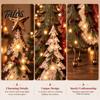 Unique Christmas Tree Ornaments Lighted Wooden Ornament, Rustic Holiday Wall Decoration with LED Yard Festive Decorations Light for Home Living