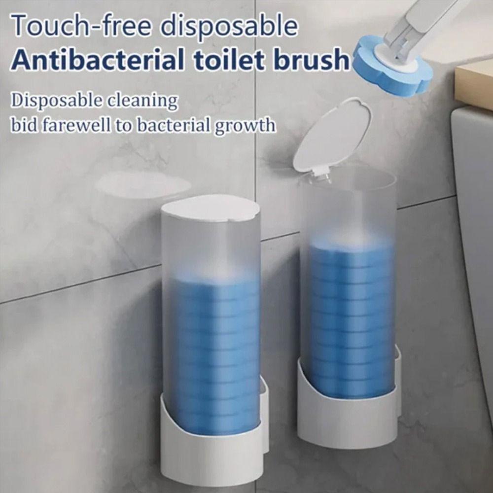 6Pcs Wall-mounted Disposable Toilet Brush Home Bathroom Cleaning Accessories