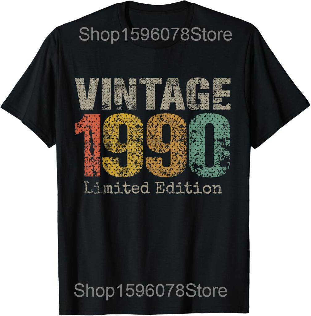 Vintage 1990 36th Birthday Gifts For Unisex Women 36 Year Old T Shirt Humor Streetwear Tee Short Sleeve Unisex Loose Clothing