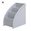 1Pc 3 Grids Remote Control Storage Box for Home Office Cosmetics Stationery Phone Desktop Organizer